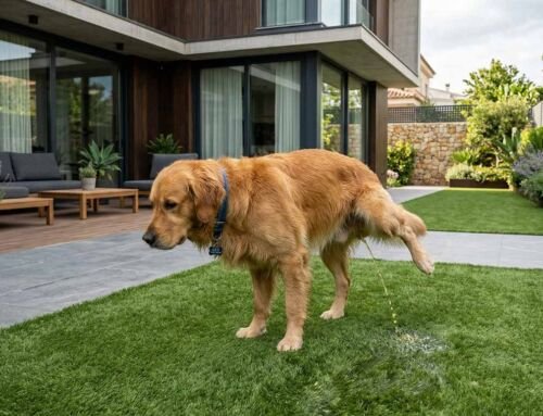 Cómo limpiar el césped artificial de pipi de perro
